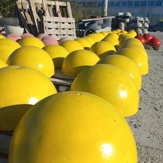 Бетонная парковочная полусфера 500*300 мм. - Стройка24на7.ру Материалы Дёке, Юпласт, Грандлайн, Альта-профиль недорого в Екатеринбурге.